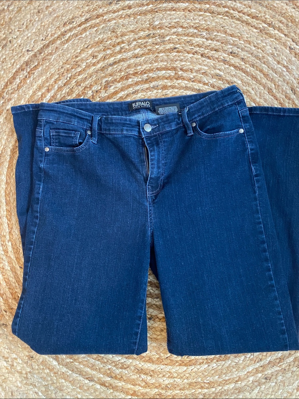 Buffalo David Bitton Dark Blue Straight Leg Women's Jeans